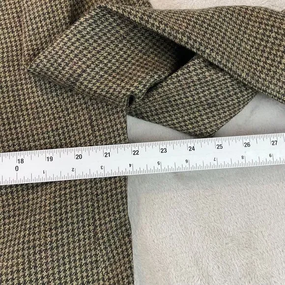 Lauren Ralph Lauren Sport Coat Blazer Men 42L Wool Brown Houndstooth‎ 2 Button